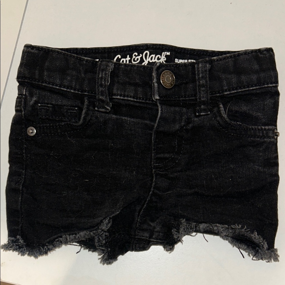 Cat & Jack Distressed Black Shorts